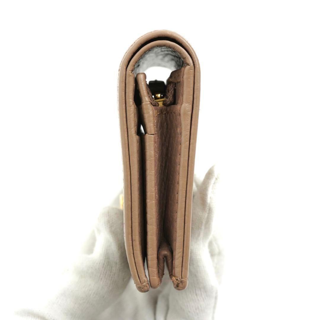 ✨未使用に近い✨　GUCCI ミニ財布　マーモント　GGロゴ 二つ折り　ベージュ