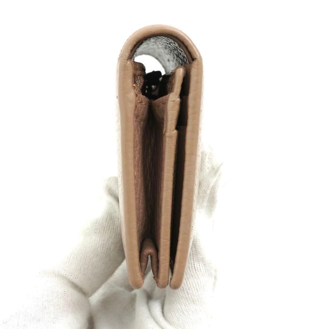 ✨未使用に近い✨　GUCCI ミニ財布　マーモント　GGロゴ 二つ折り　ベージュ