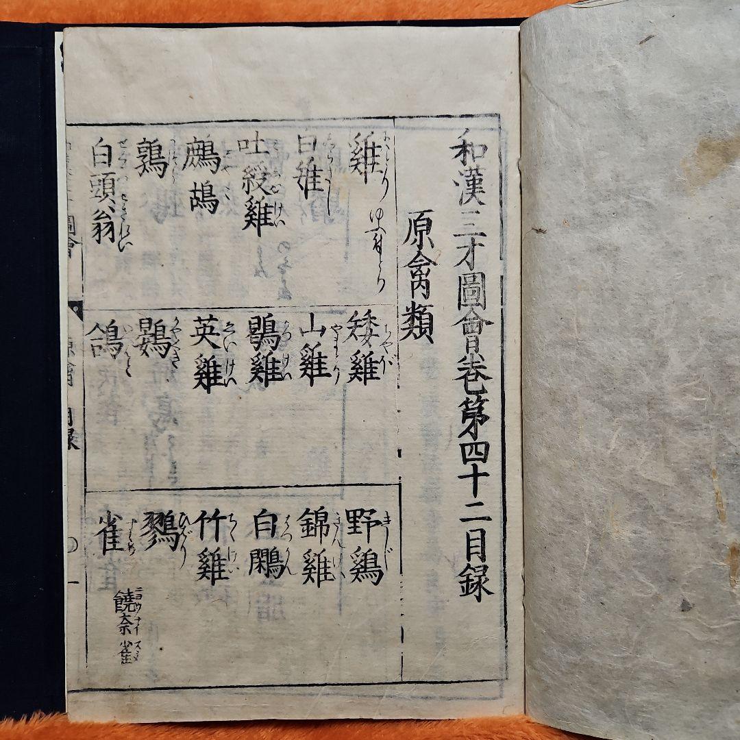 和漢三才圖會　鳥類4巻　水禽　原禽　林禽　山禽