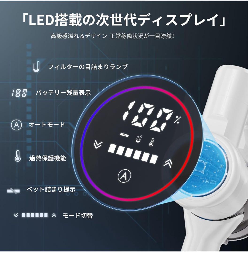 掃除機 コードレス新登場！業界革新！AI汚れ自動検知＆55Kpa超強力吸引