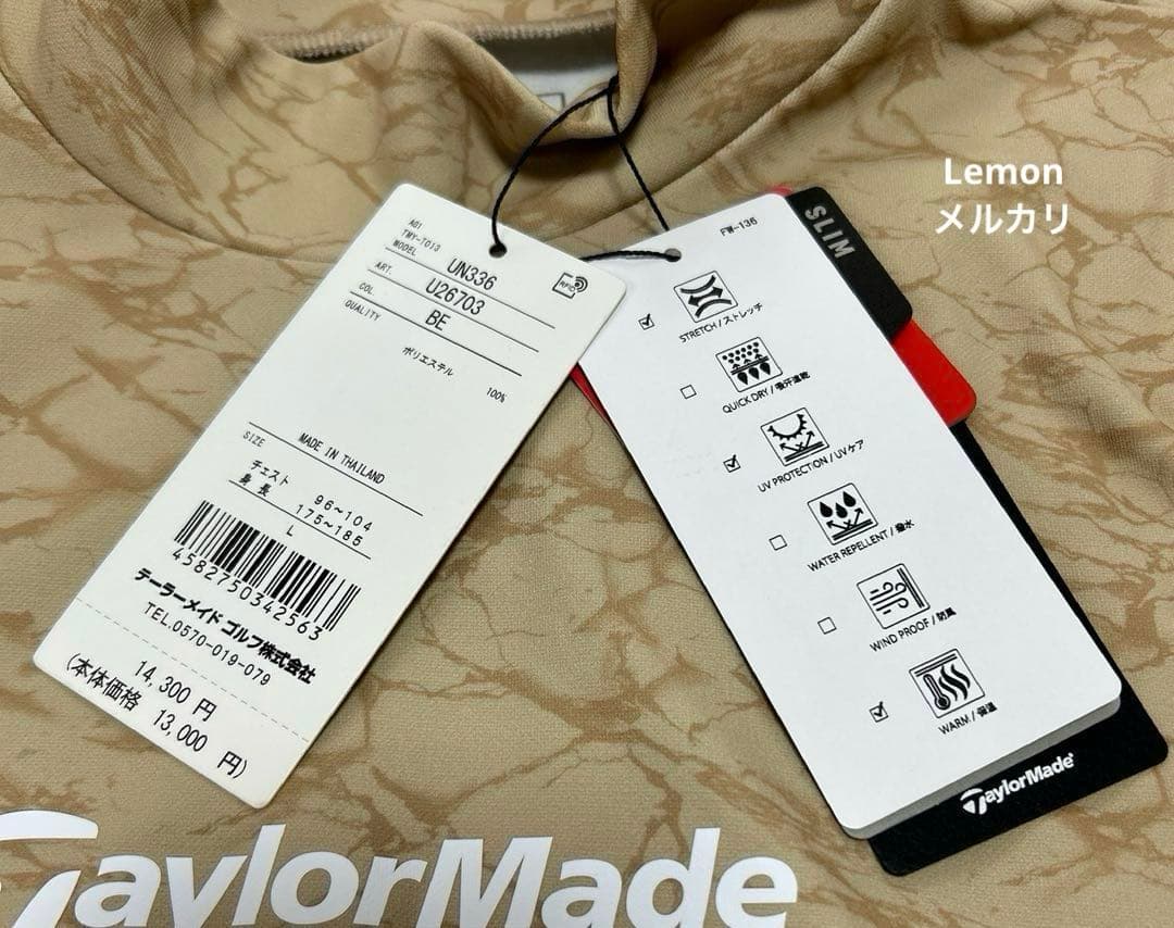テーラーメイド　T-HEATグラフィック L/S モック　サイズL 新品