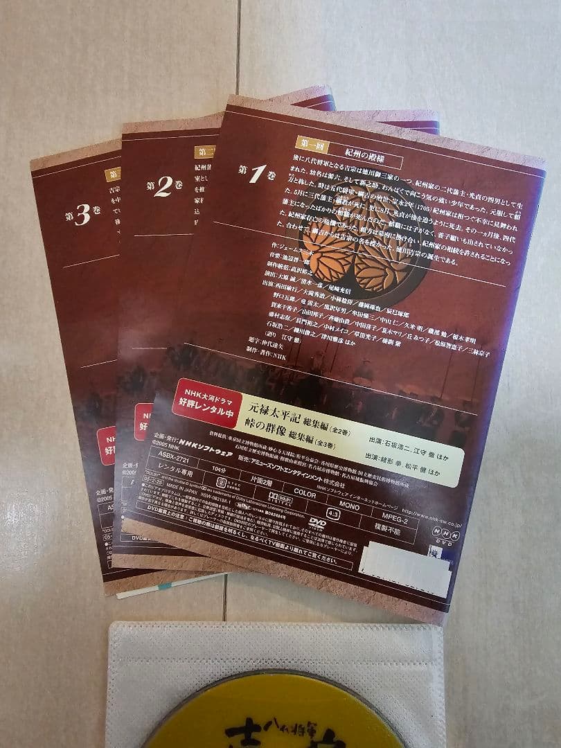 八代将軍　吉宗　総集編　DVD　大河ドラマ　全巻　セット　西田敏行　大滝秀治
