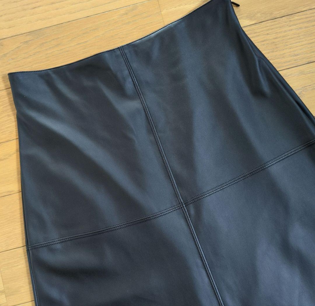 美品 Max Mara マックスマーラ 合皮ロングスカート