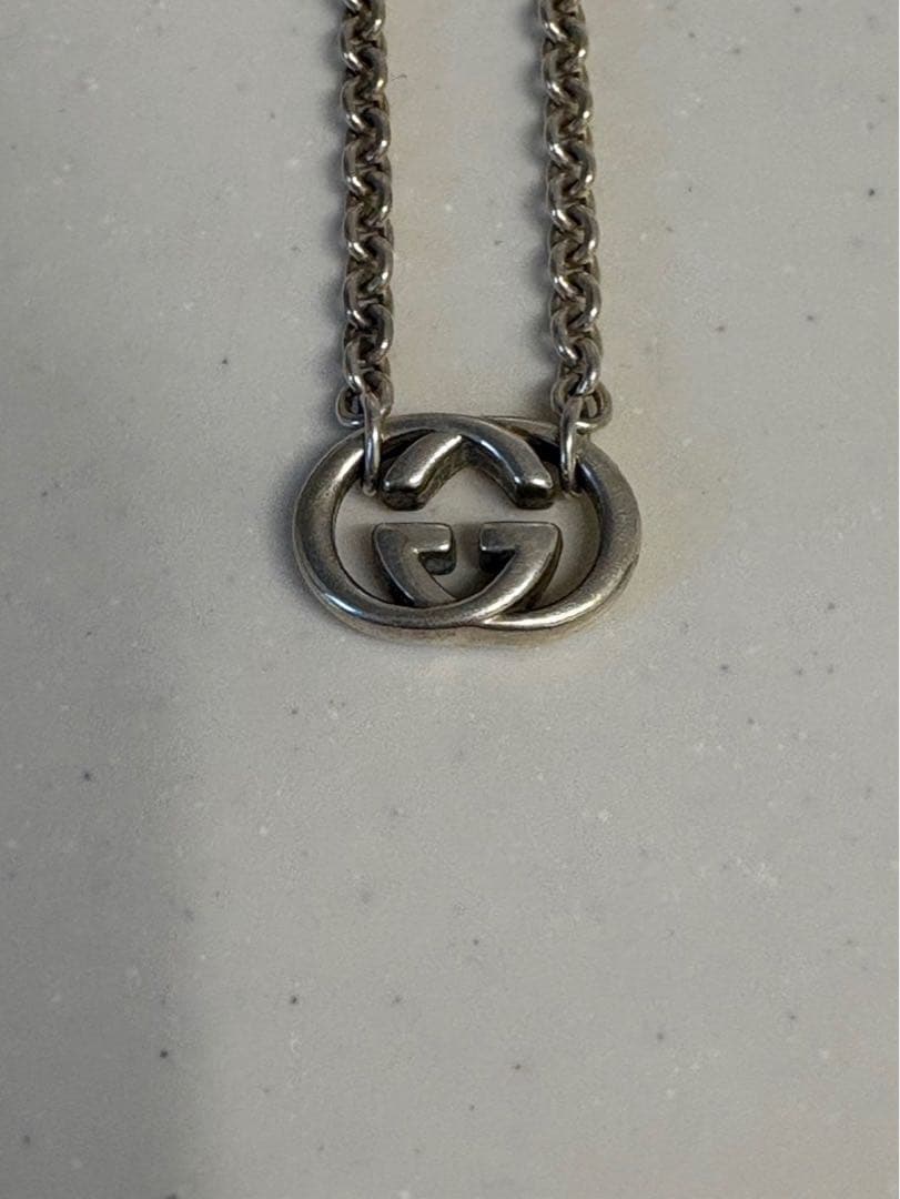 GUCCI グッチ シルバー ネックレス GG インターロッキングG