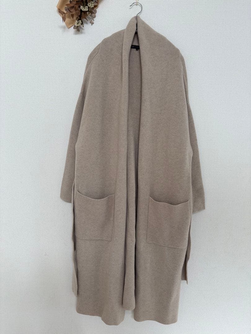 23区　カシミヤブレンド ニット アウター　ベージュ　手洗い可能　38