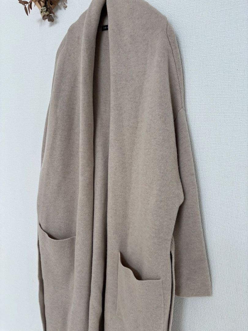 23区　カシミヤブレンド ニット アウター　ベージュ　手洗い可能　38