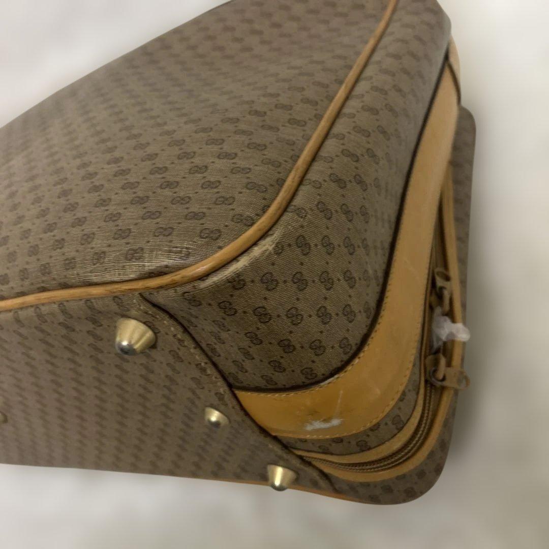 【GUCCI】ボストンバッグ　トランクケース　旅行鞄　マイクロGG PVC