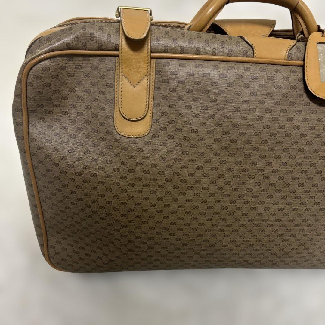 【GUCCI】ボストンバッグ　トランクケース　旅行鞄　マイクロGG PVC