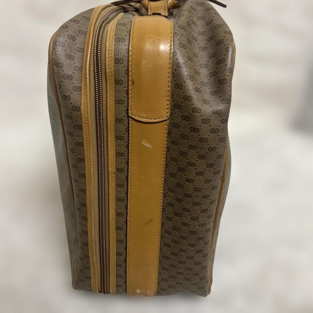 【GUCCI】ボストンバッグ　トランクケース　旅行鞄　マイクロGG PVC