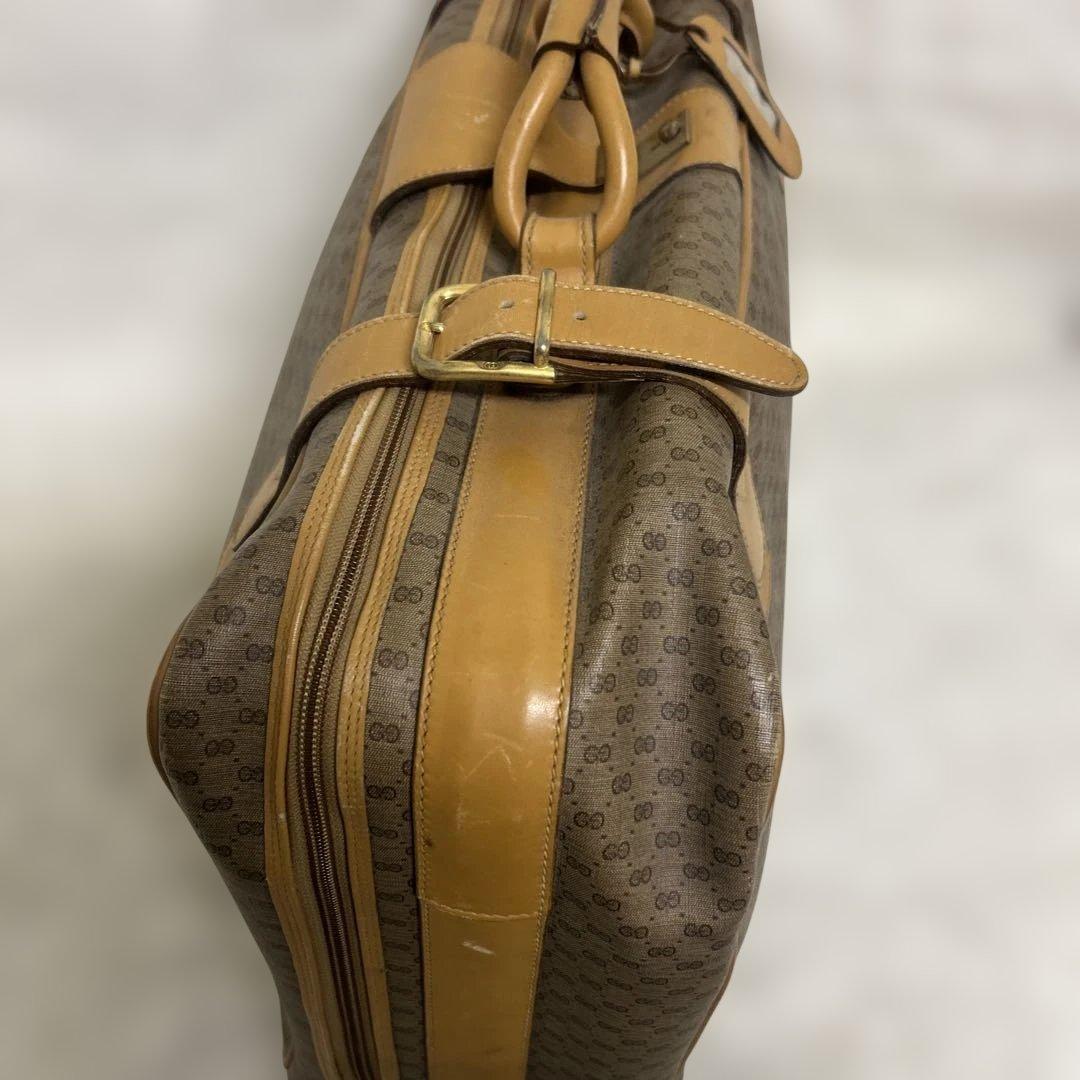 【GUCCI】ボストンバッグ　トランクケース　旅行鞄　マイクロGG PVC