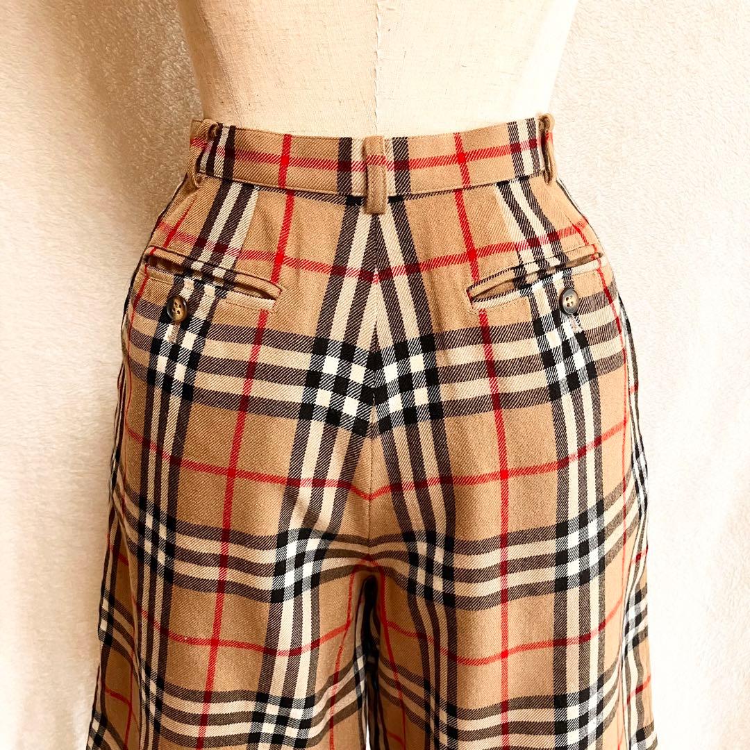 90' Burberrys ノバチェック柄 ロング キュロットスカート7AR