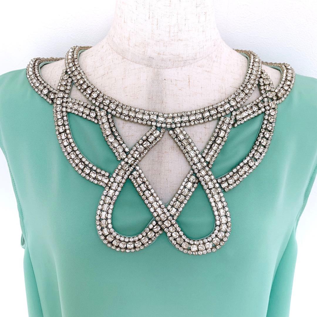 【美品✨】定価52,000円❤️グレースクラス✨サイズ38✨ビジューワンピース