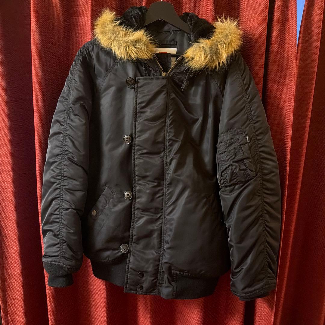 Supreme ブラック MA-1 フライトジャケット