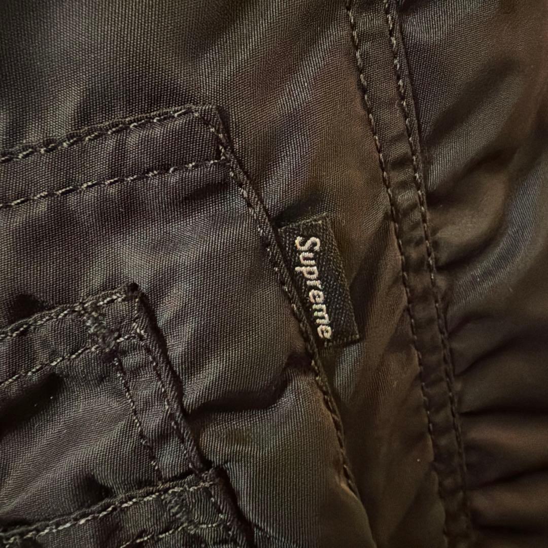 Supreme ブラック MA-1 フライトジャケット