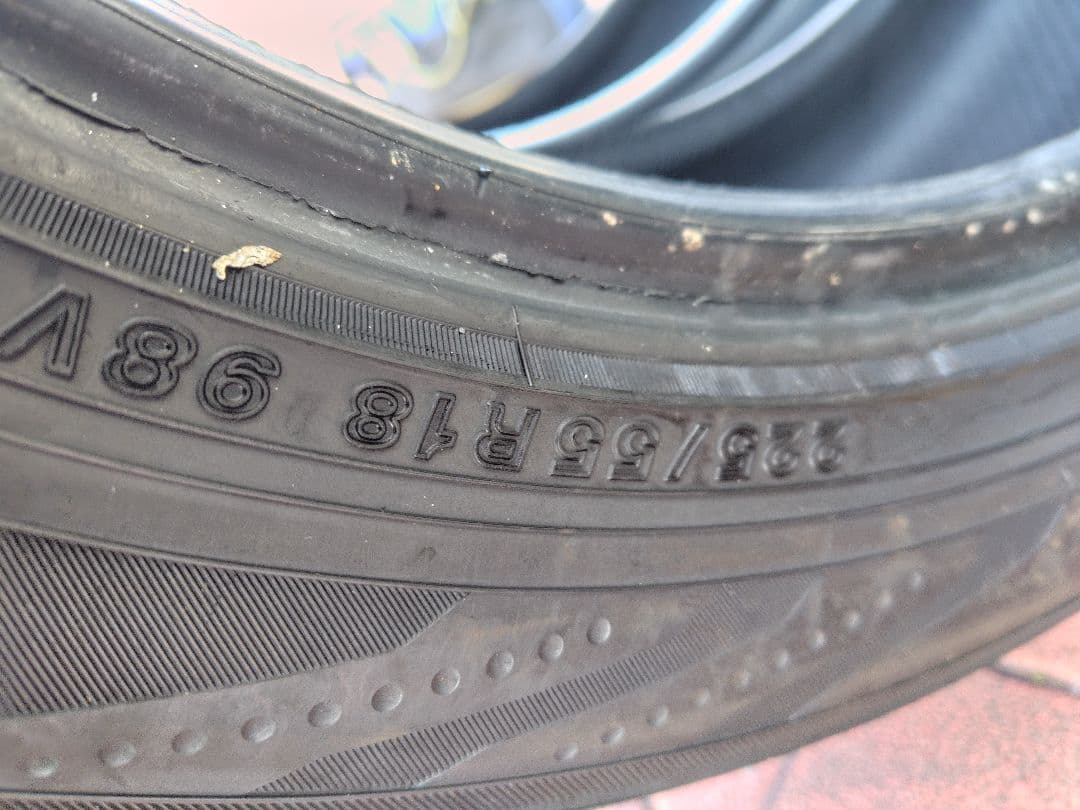 5080ヨコハマ RV03 225/55R18 23年製 8分山２本セット