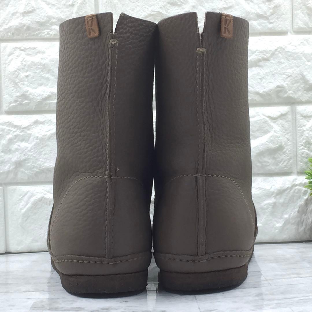 【美品】KOOS コース シボ革ミドルブーツ ブラウン 37