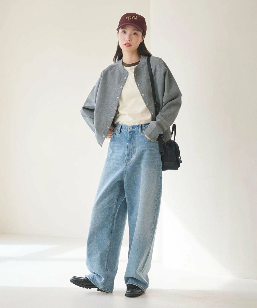 美品BEAUTY&YOUTHダブルフェイスリングボタンカーディガンウォッシャブル
