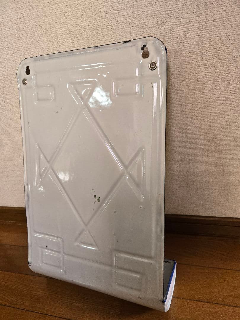 フランスアンティーク　ホーロー　レードルラック　japy ピンク　花柄