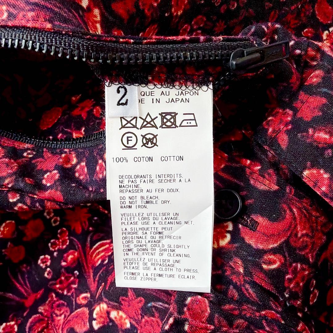 美品　Bヨウジヤマモト　花柄　2wayロングコート　マルチポケット ユニセックス