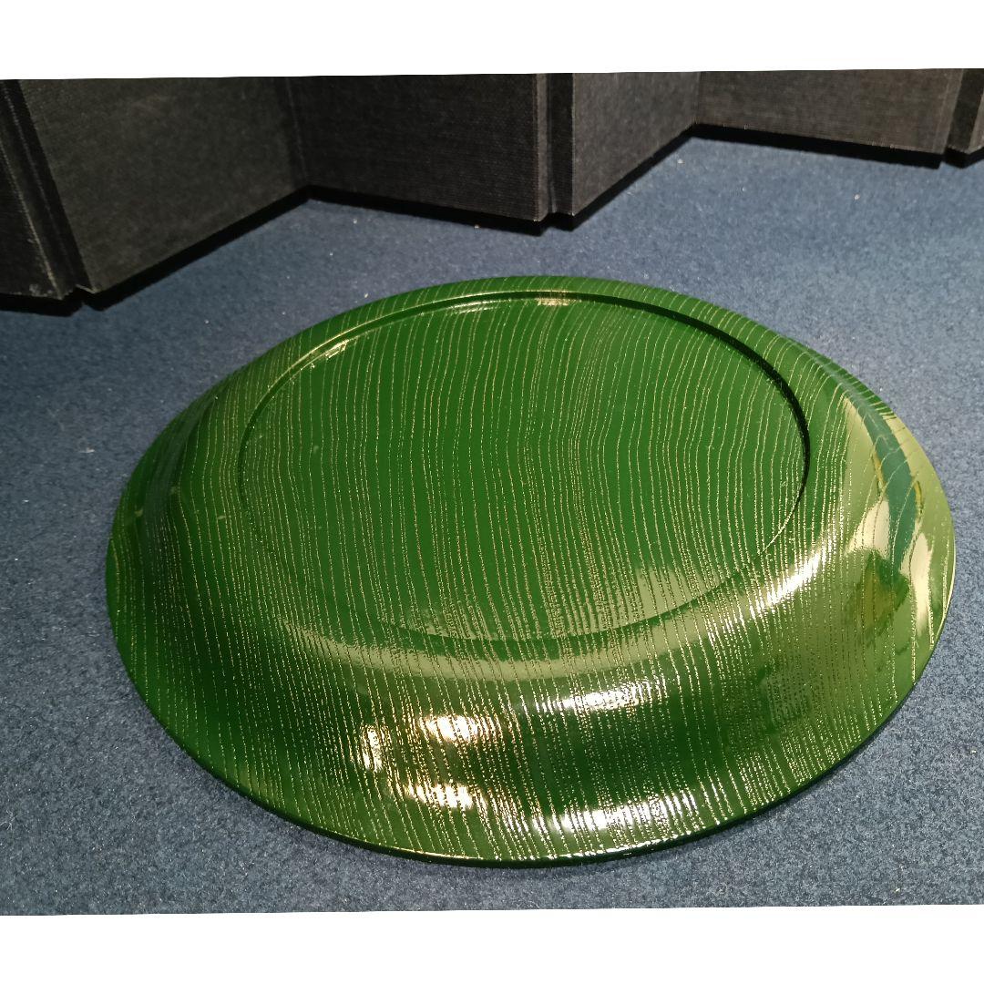 AP7 塗師 石斎 山中塗 独楽盆 コマ盆 24cm 共布 未使用 丸盆 茶道