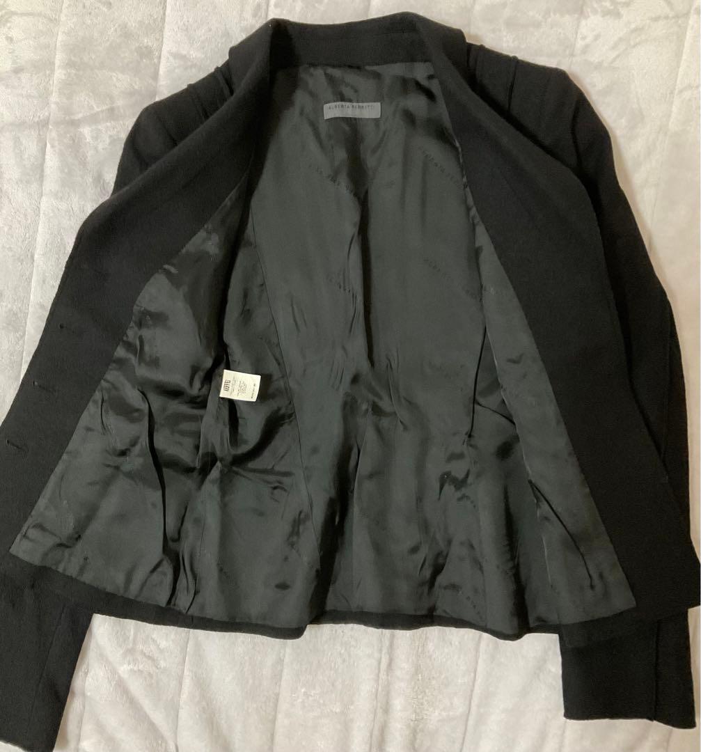 【イタリア製】a ferretti ウール100% ジャケット 黒
