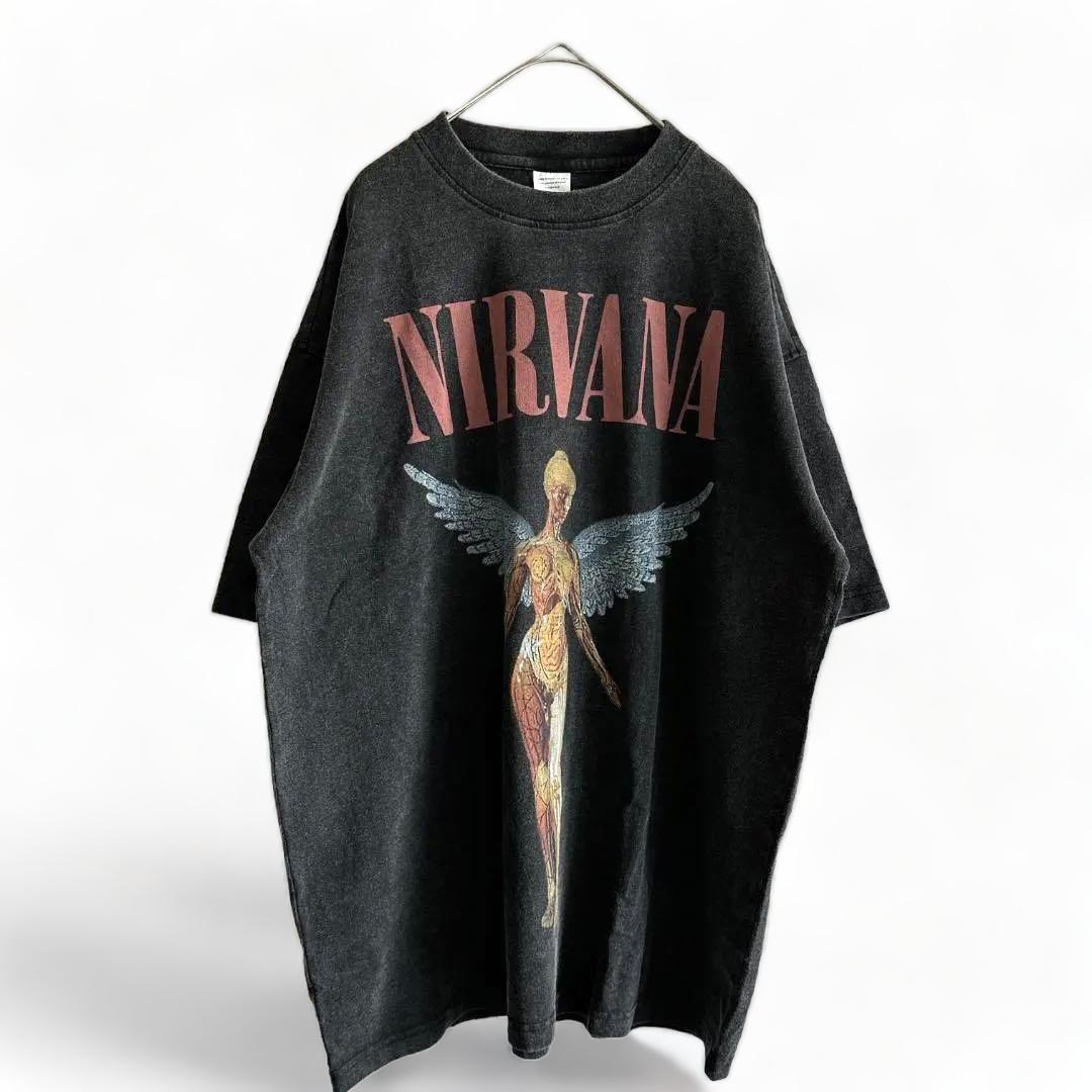 新品 Tシャツ USA バンT ニルヴァーナ NIRVANA バンド 古着 L
