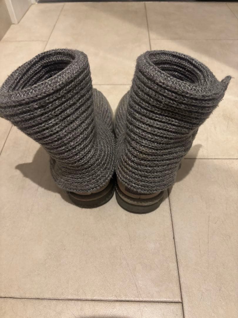 UGG アグ グレー ニット クラシック カーディ ブーツ 2way 23cm