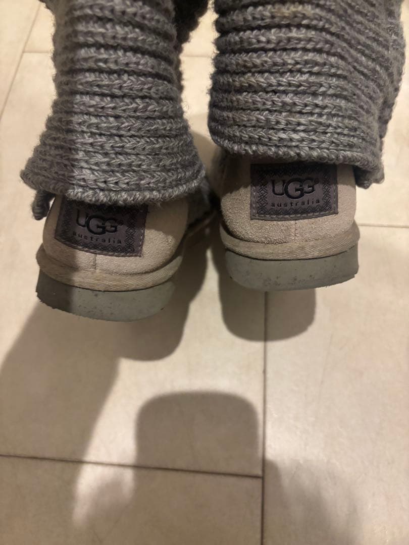 UGG アグ グレー ニット クラシック カーディ ブーツ 2way 23cm