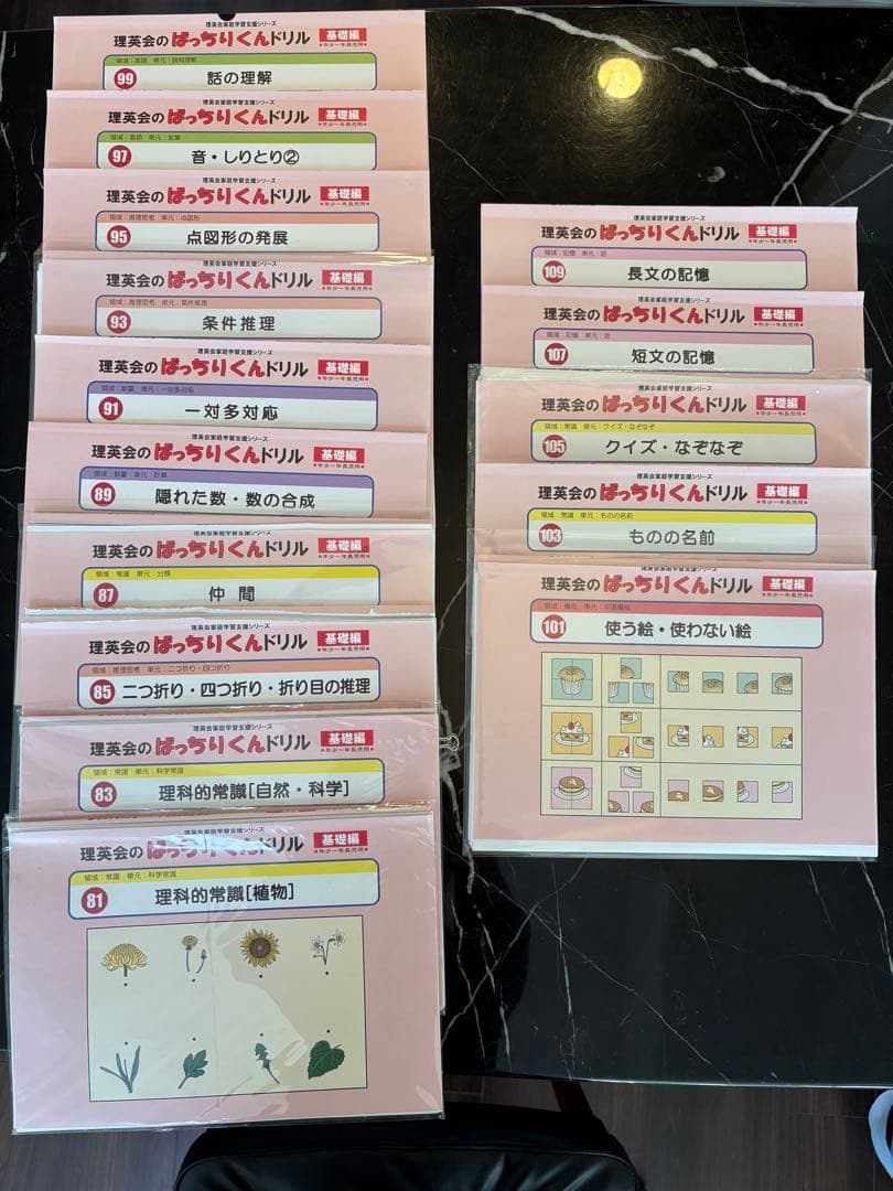 【小学校受験】全55冊 理英会ばっちりくんドリル(基礎編)