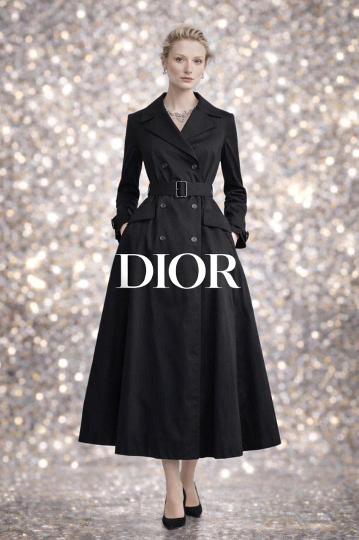 極美品★Christian Dior★レア★刺繍★ダブル★トレンチ★フレアコート