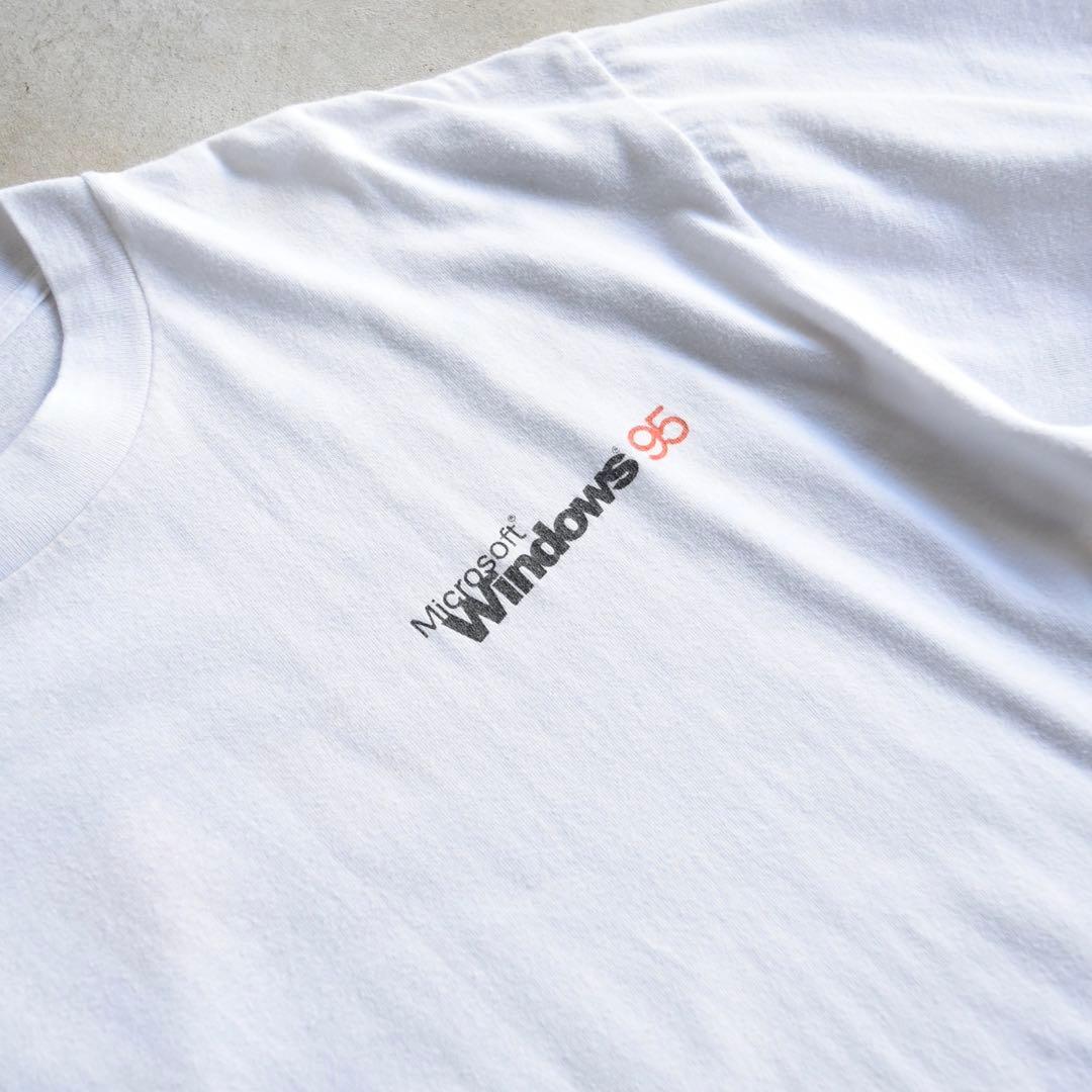 90s マイクロソフト ウィンドーズ 1995 プリント Tシャツ L