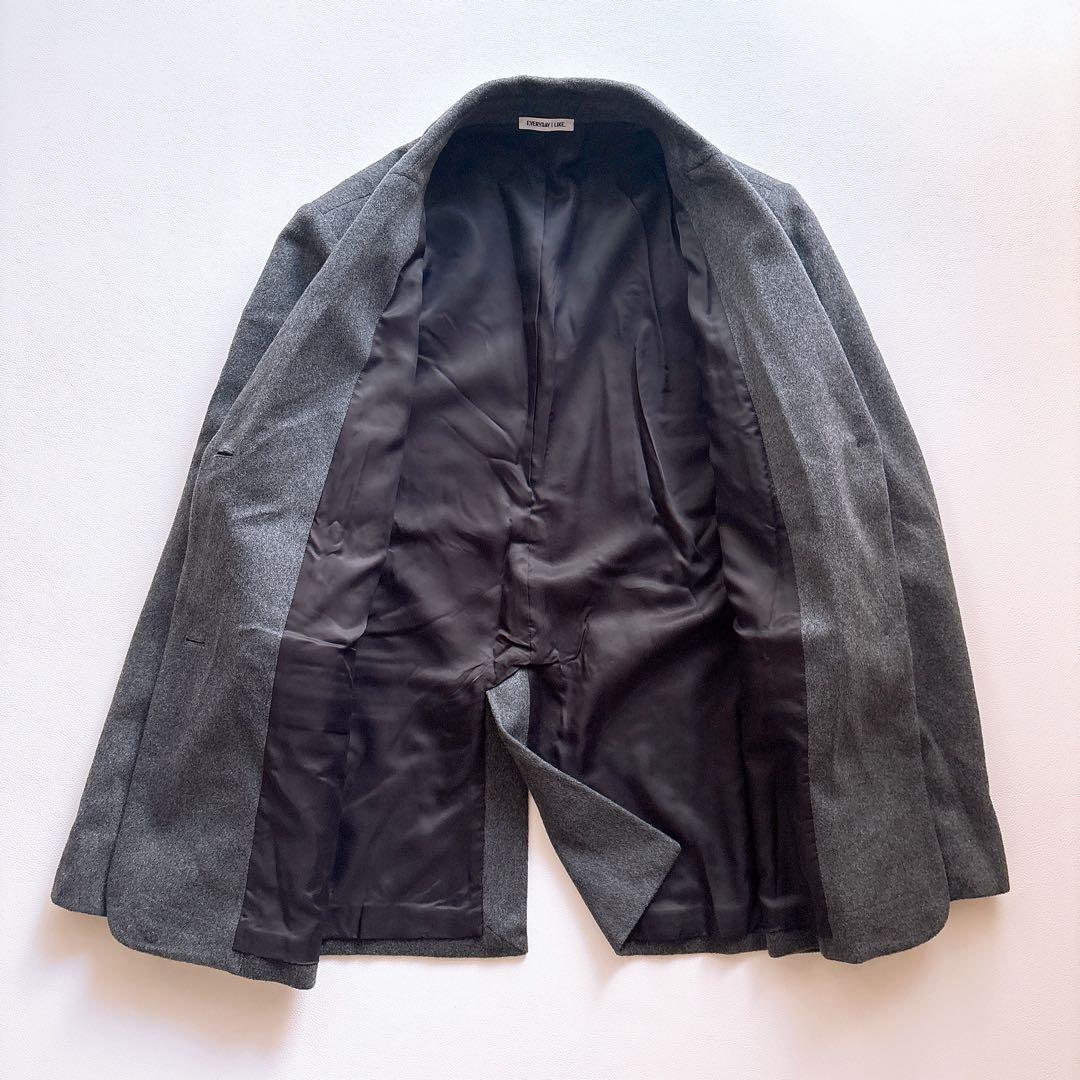 美品23AW　ドゥーズィエムクラス　DadJacketコート　カシミア混　グレー