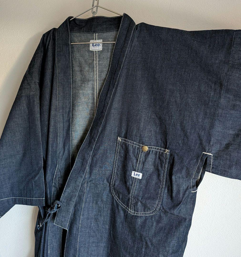 Lee　インディゴデニム　シャツジャケット　作務衣　野良着　法被　着物　羽織