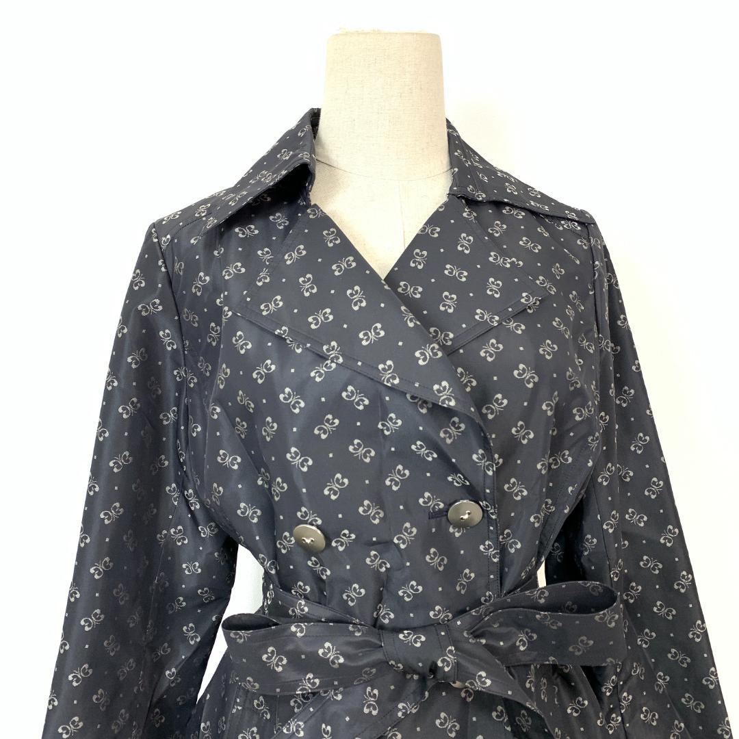 HANAE MORI ハナエモリ トレンチコート 総柄 グレー 40 B2680