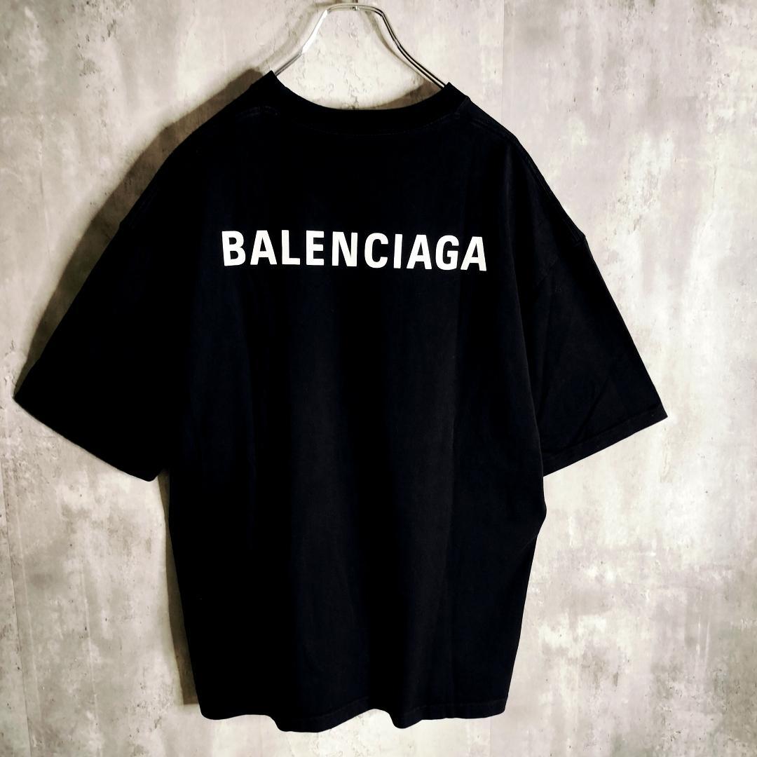 バレンシアガ 両面ロゴ バックロゴ フロントロゴ オーバーサイズ Tシャツ L