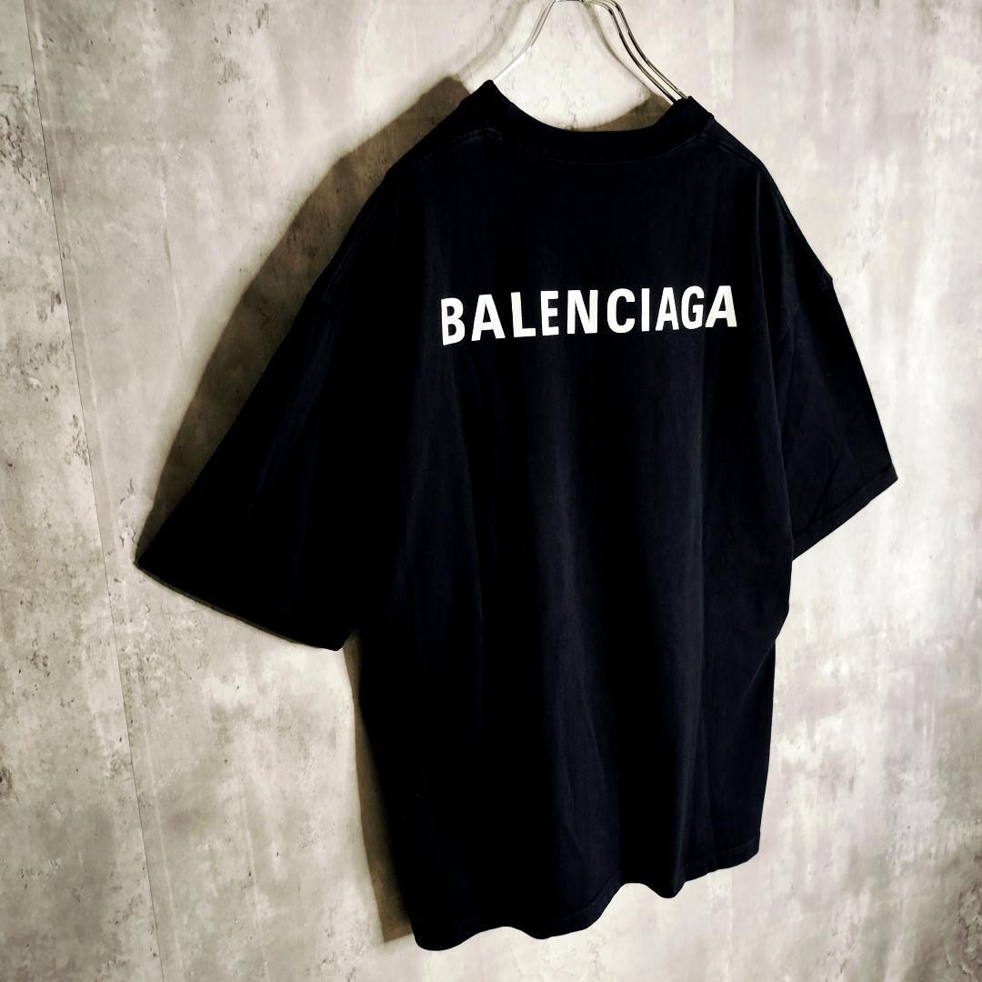 バレンシアガ 両面ロゴ バックロゴ フロントロゴ オーバーサイズ Tシャツ L