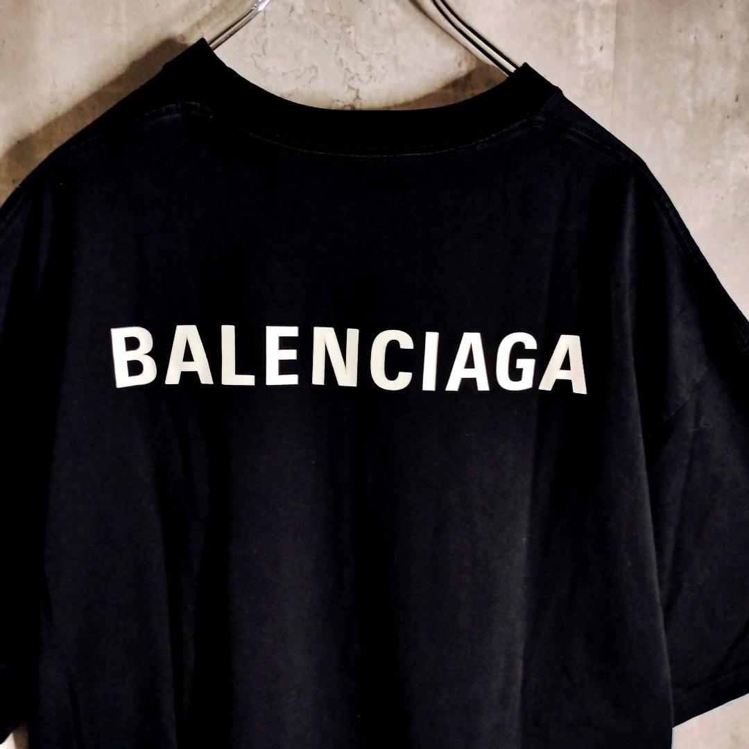 バレンシアガ 両面ロゴ バックロゴ フロントロゴ オーバーサイズ Tシャツ L
