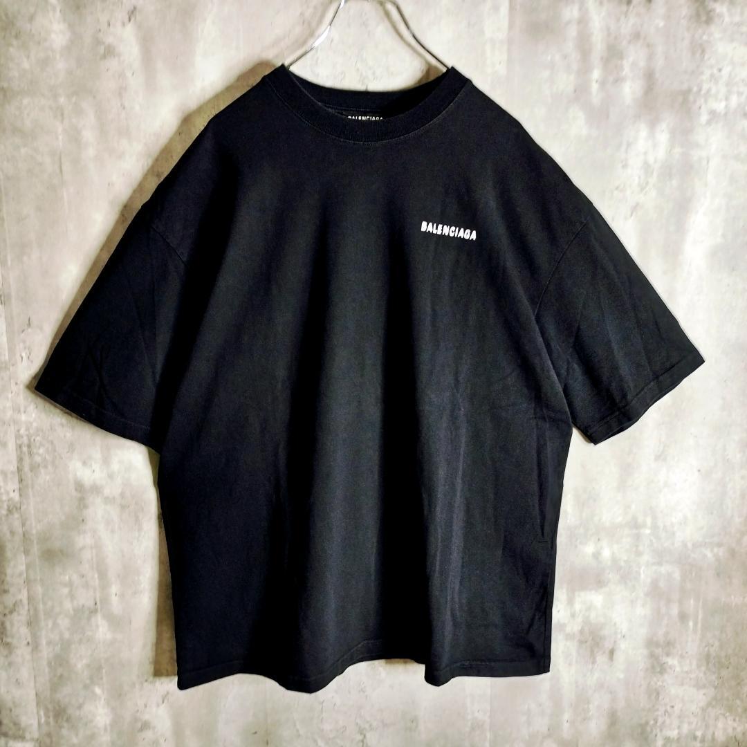 バレンシアガ 両面ロゴ バックロゴ フロントロゴ オーバーサイズ Tシャツ L