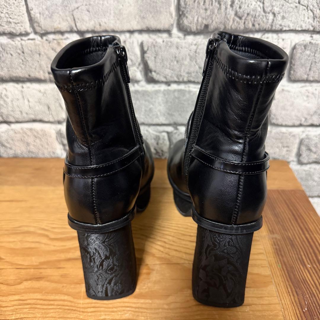 【美品】HARE　ガラソールチャンキーブーツ　ブラック　厚底　Mサイズ
