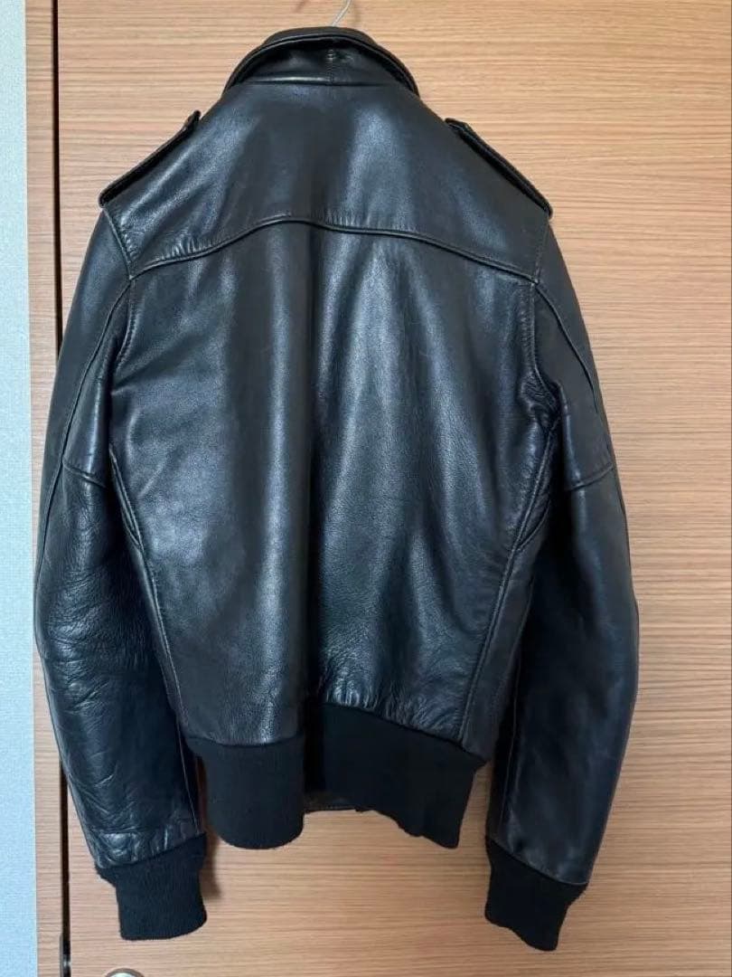 【米国製】　schott フライトジャケット　G-1 本革 黒　襟ボア　36