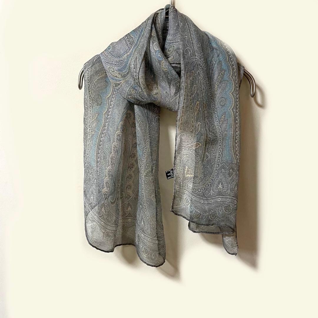 極美品✨ ETRO エトロ ペイズリー シルク100% スカーフ ストール
