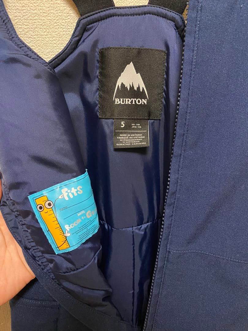 BURTON キッズスノーボードウェア 2Lビブパンツ　ネイビー/ブラック