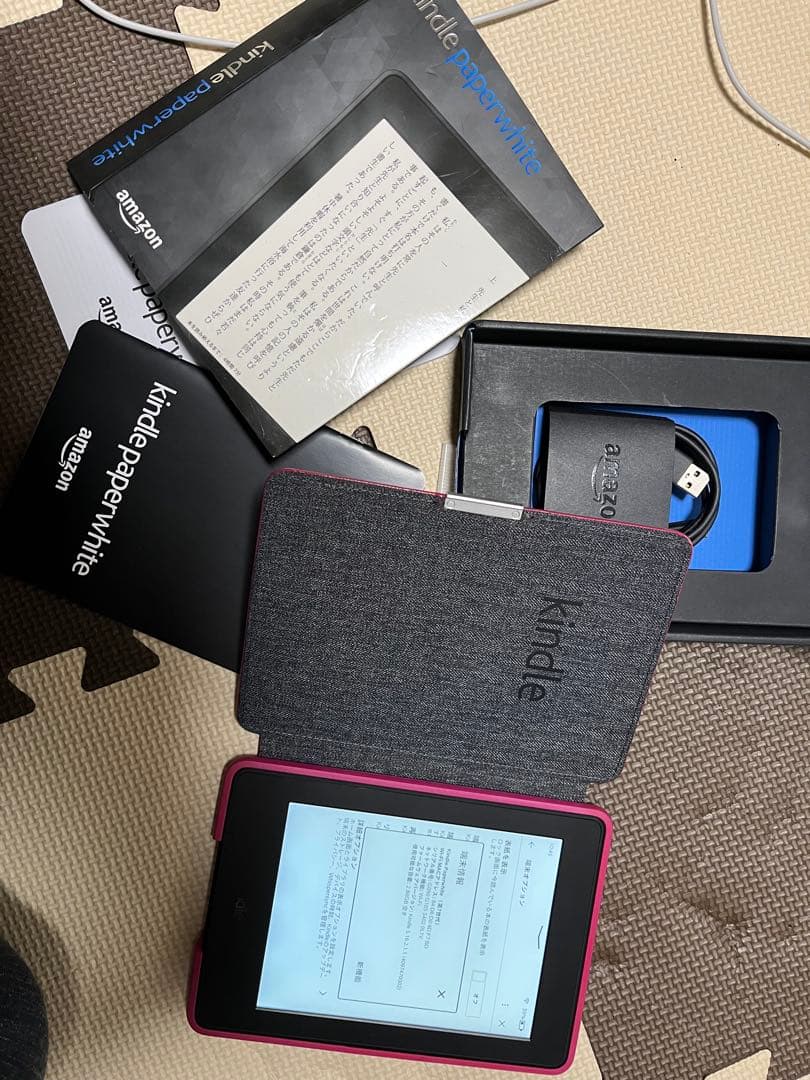 Kindle Paperwhite 本体 ピンクカバー付き 7世代 広告なし