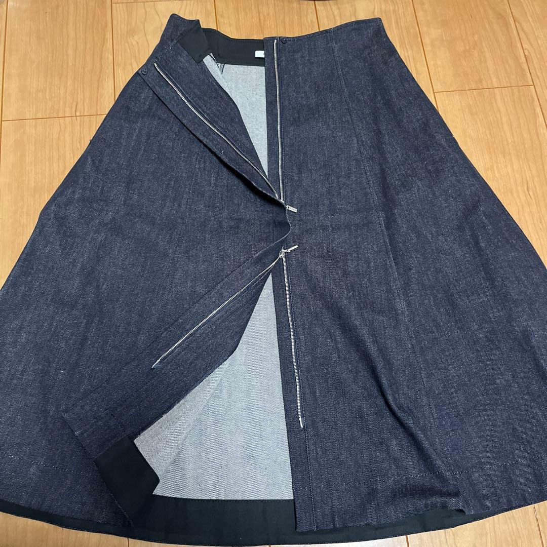 foxey デニムスカート　フレア　チャック　ロングスカート