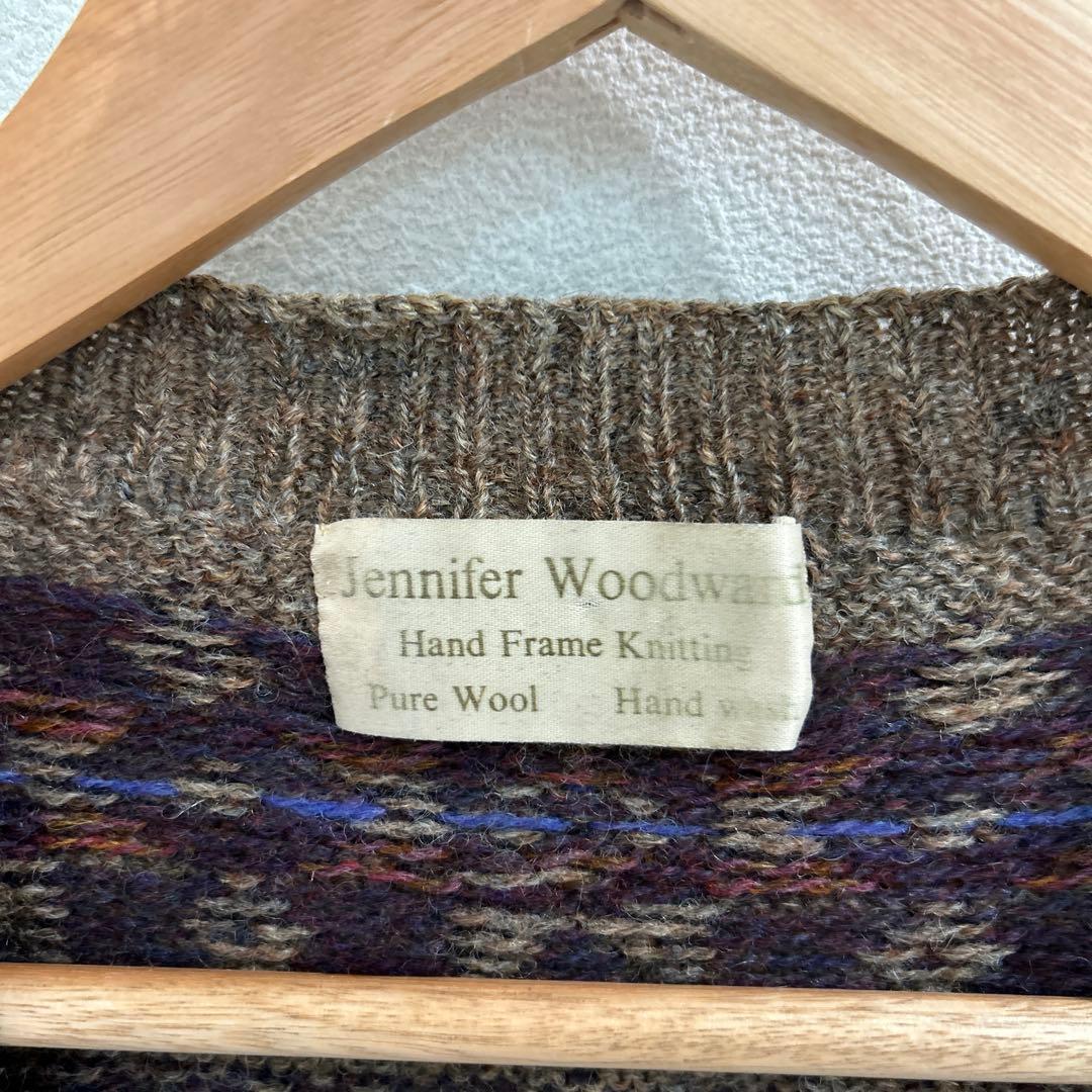 ビンテージ‼︎ Jennifer Woodward ノルディック柄ニットベスト