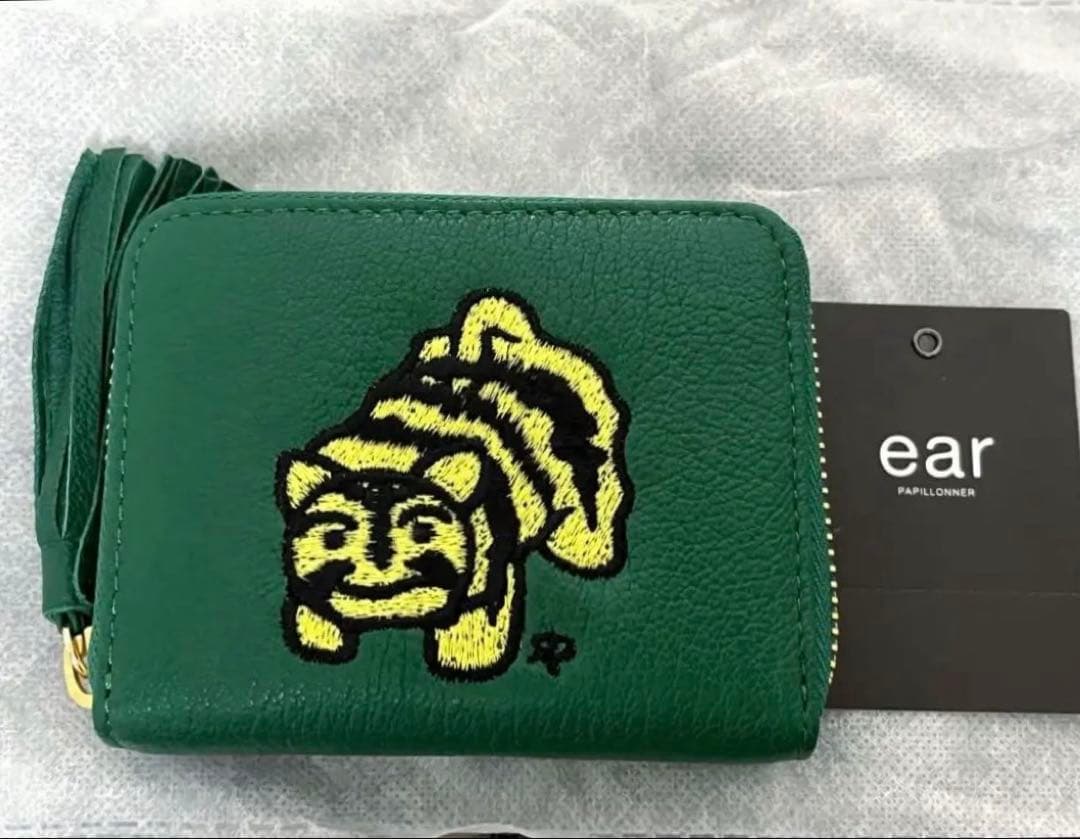 虎屋ういろ×perche(ペルケ)×earジャバラ二つ折り財布 グリーン