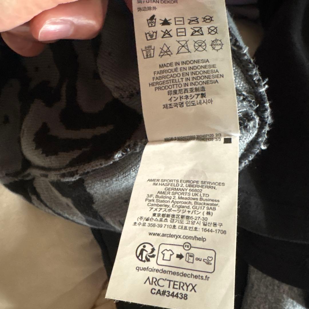 ARC'TERYX ビーニーブラック・グレー