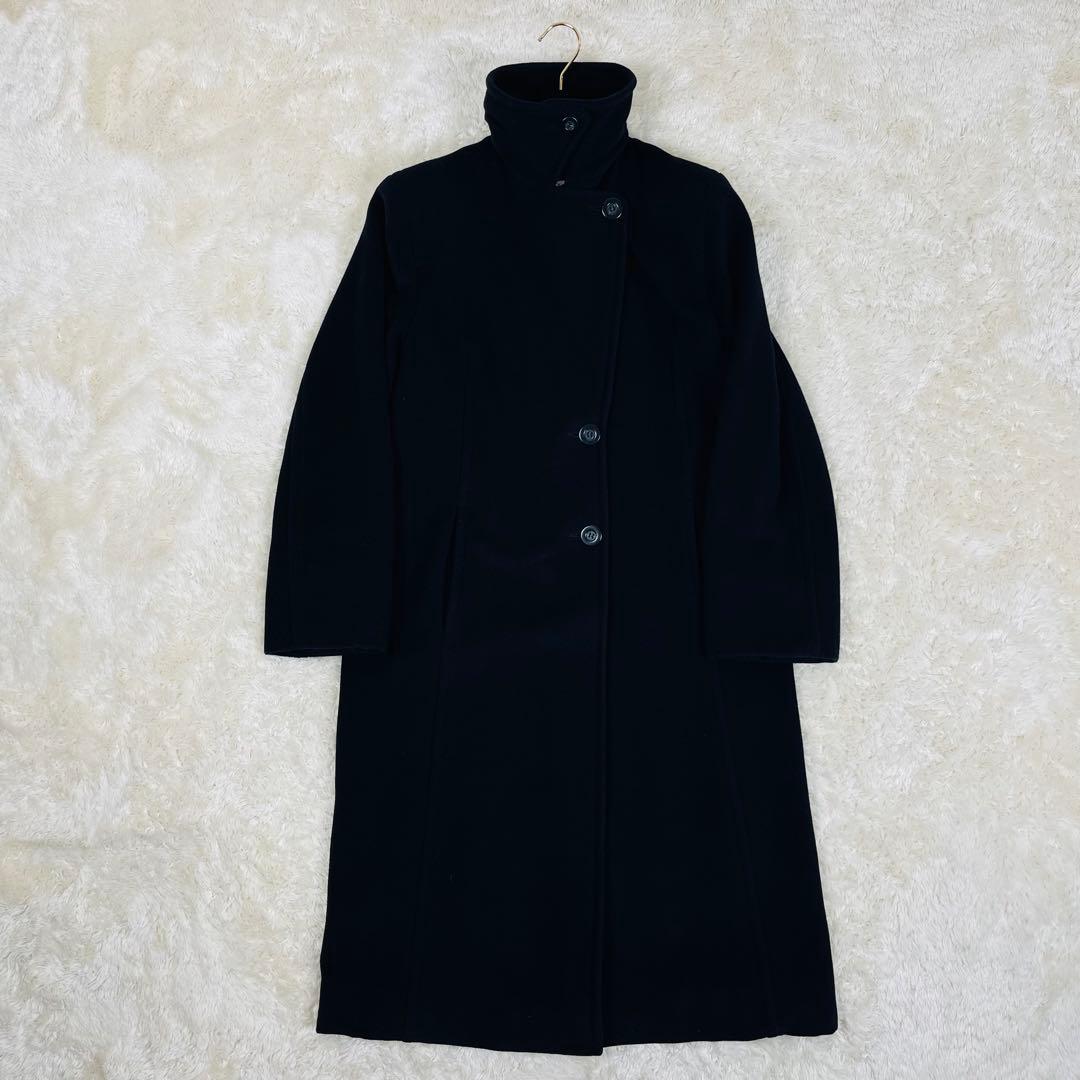 ロングコート MAX&Co. マックスアンドコー アンゴラ混 黒 38 M