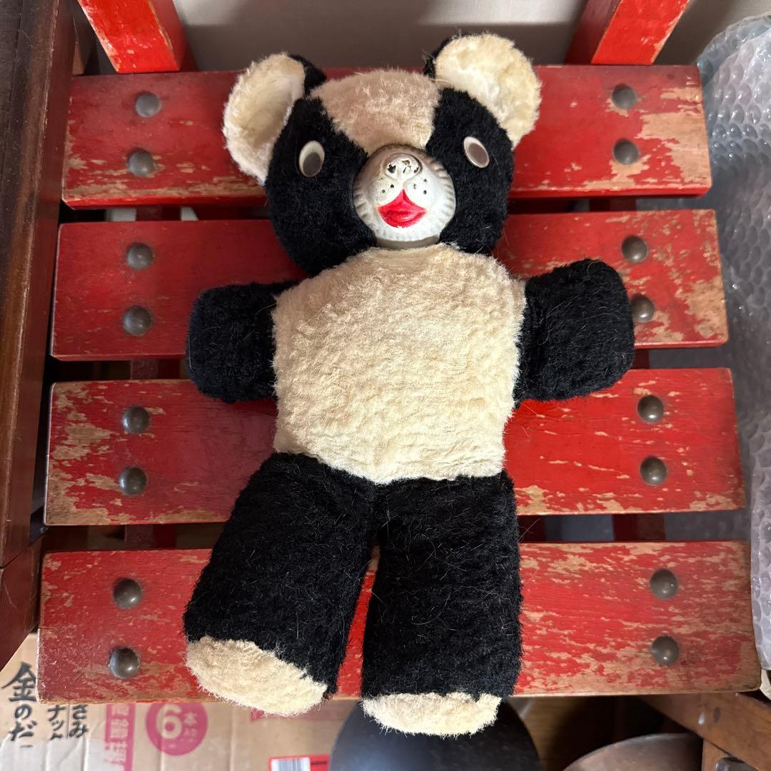 専用　　ラバーフェイス　クマ　キョロ目　ビンテージ　パンダ柄