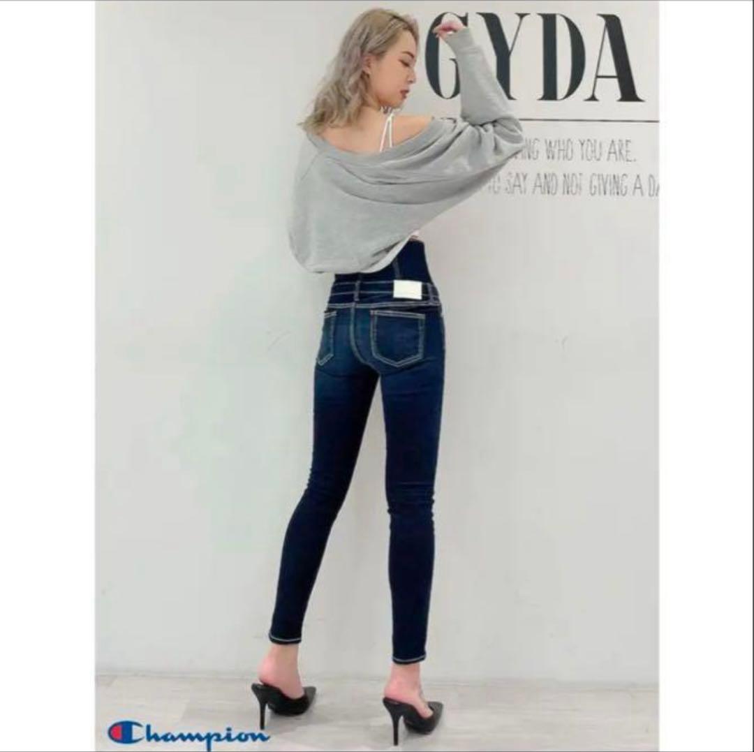 GYDA スキニー デニムパンツ ハイウエスト